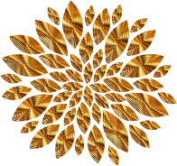 Gold Flower Petals Variation 5
