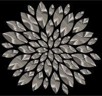 Chrome Flower Petals Without Background