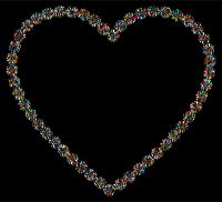 Prismatic Petals Heart 4 With Background