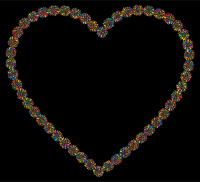 Prismatic Petals Heart 6 With Background