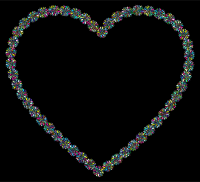 Prismatic Petals Heart 7 With Background