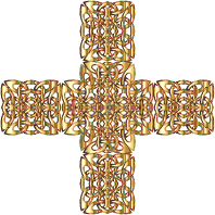 Golden Celtic Knot Cross 3 Variation 2 Without Background