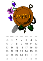 2016 March calendar