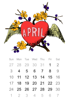 2016 April calendar