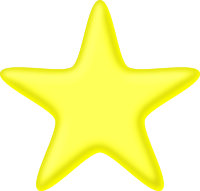 3D yellow star