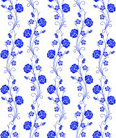 Vertical Floral Pattern Without Background