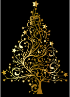 Starry Christmas Tree Gold