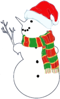 Snow Man With Branch