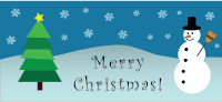 Merry Christmas Snowman Scene