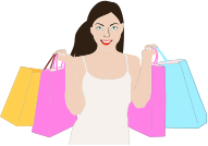 Happy Shopping Woman