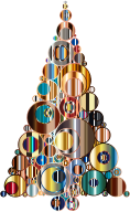 Colorful Abstract Circles Christmas Tree 6