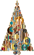 Colorful Abstract Circles Christmas Tree 6 Variation 3