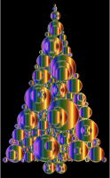 Colorful Abstract Circles Christmas Tree 6 Variation 4