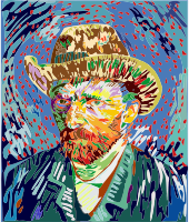 Abstract Vincent Van Gogh Portrait