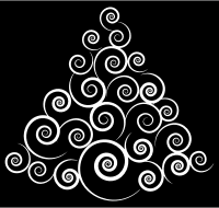 Abstract Spiral Christmas Tree