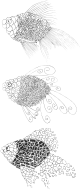 Abstract Fish Line Art