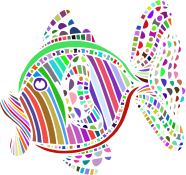 Abstract Colorful Fish