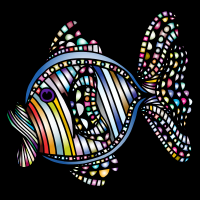 Abstract Colorful Fish 5 With Background