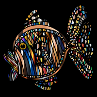 Abstract Colorful Fish 8 With Background
