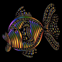 Abstract Colorful Fish 9 With Background