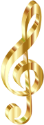 Gold 3D Clef 2 No Background