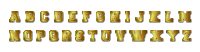 Bronze Alphabet With Drop Shadow