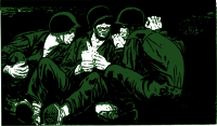 GIs in foxhole