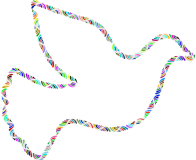 Colorful Trendy Peace Dove