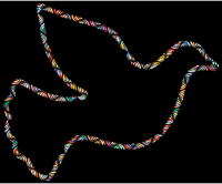 Colorful Trendy Peace Dove 3