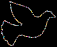 Colorful Trendy Peace Dove 3 Variation 2