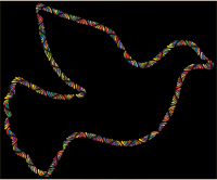 Colorful Trendy Peace Dove 4