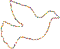 Colorful Trendy Peace Dove 4 No Background