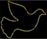 Colorful Trendy Peace Dove 5 Variation 2