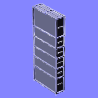 Skinny shelving unit