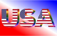 USA Flag Typography Prismatic