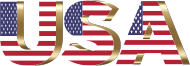 USA Flag Typography Copper No Background