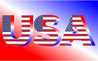USA Flag Typography Red White And Blue