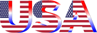 USA Flag Typography Red White And Blue No Background