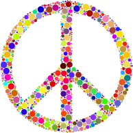 Colorful Circles Peace Sign 2