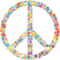 Colorful Circles Peace Sign 3
