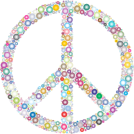Colorful Circles Peace Sign 4