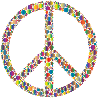 Colorful Circles Peace Sign 5
