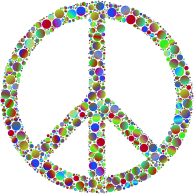 Colorful Circles Peace Sign 6