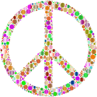 Colorful Circles Peace Sign 8