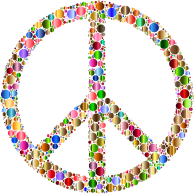 Colorful Circles Peace Sign 12
