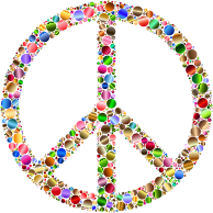 Colorful Circles Peace Sign 12 Variation 2