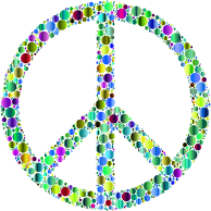 Colorful Circles Peace Sign 14
