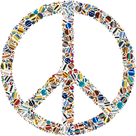 Colorful Circles Peace Sign 16 Variation 2