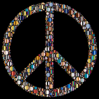 Colorful Circles Peace Sign 16 Variation 4