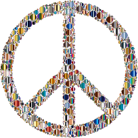Colorful Circles Peace Sign 16 Variation 4 Without Background